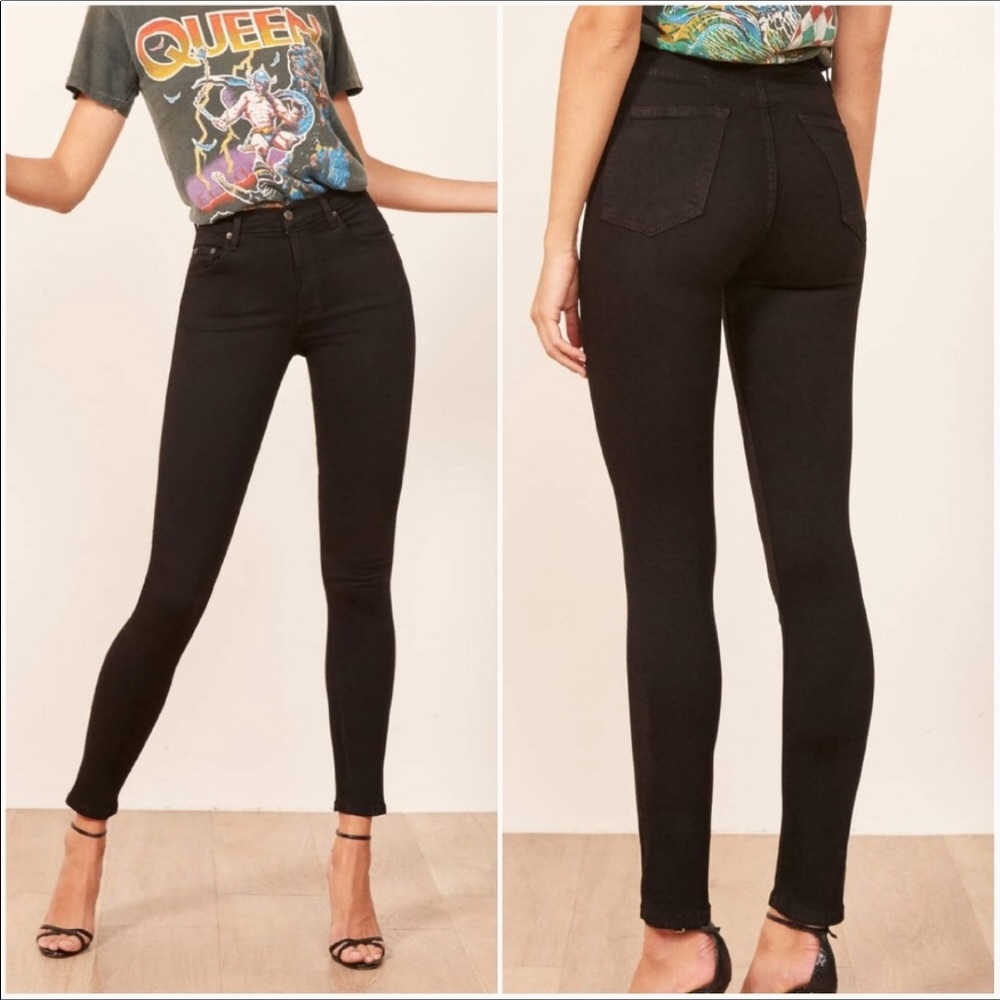 Reformation black skinny jeans